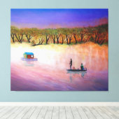 Colorful Sunset Korean Vist Canvas Afdruk (Insitu (Houten vloer))