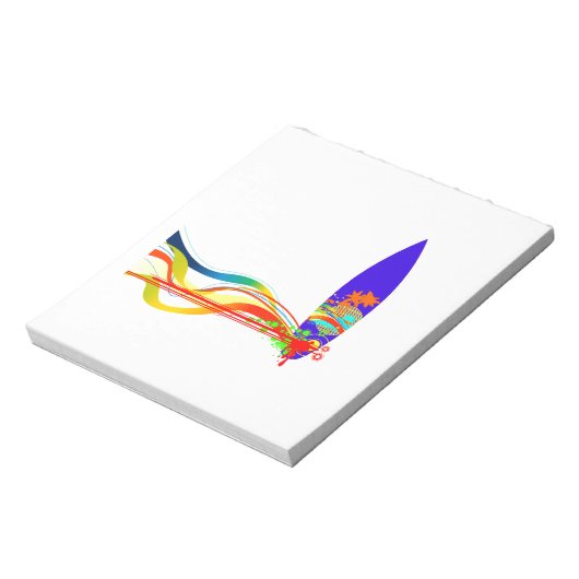 Colorful Surf Board Notitieblok (Gedraaid)