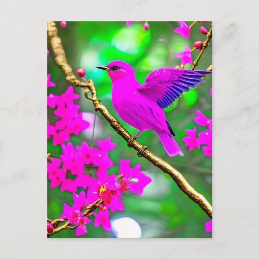 Colorful Surreal roze Briefkaart (Voorkant)