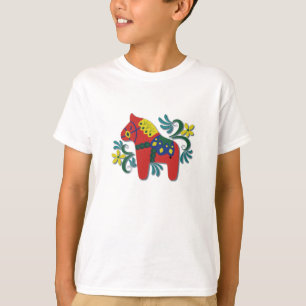 Colorful Swedish Dala Horse T-shirt