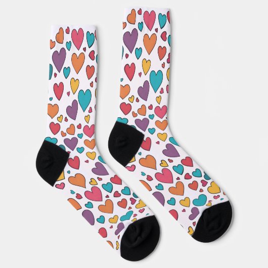 Colorful Sweet Hearts Crew Socks Sokken (Rechts)