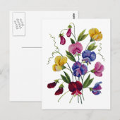 Colorful Sweet Peas Briefkaart (Voorkant / Achterkant)