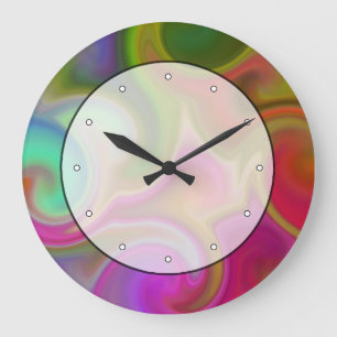 Colorful Swirl Abstract. Grote Klok