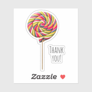 Colorful Swirl Lollipop Contour Sticker