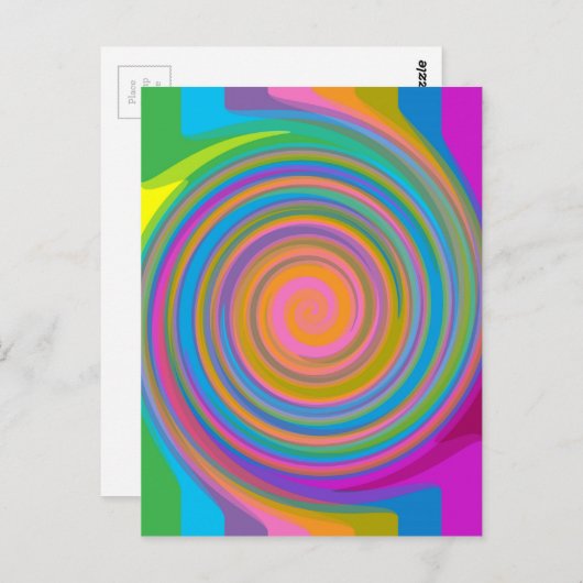 Colorful swirl-ontwerp briefkaart (Voorkant / Achterkant)