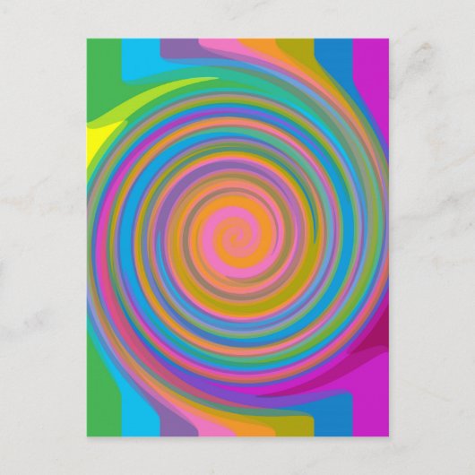 Colorful swirl-ontwerp briefkaart (Voorkant)