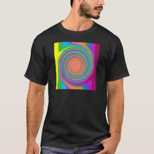 Colorful swirl-ontwerp t-shirt