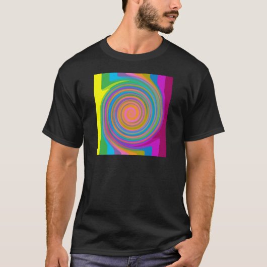 Colorful swirl-ontwerp t-shirt (Voorkant)