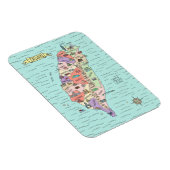Colorful Taiwan Map Magnet Magneet (Rechterzijde)