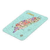 Colorful Taiwan Map Magnet Magneet (Linkerzijde)
