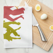 Colorful Tango Dancers Theedoek (Quarter Fold)