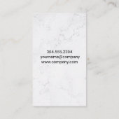 Colorful Teapot | Witte marmer | Groen leder Visitekaartje (Achterkant)