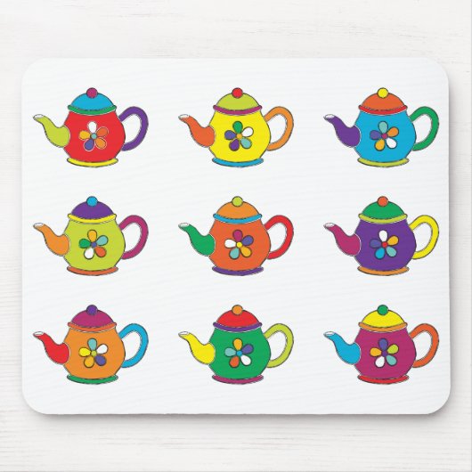 COLORFUL TEAPOTS MUISMAT (Voorkant)
