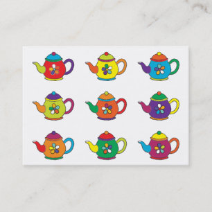 COLORFUL TEAPOTS VISITEKAARTJE