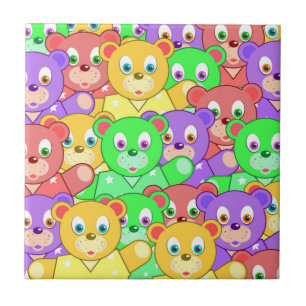 COLORFUL TEDDY BEARS TEGELTJE
