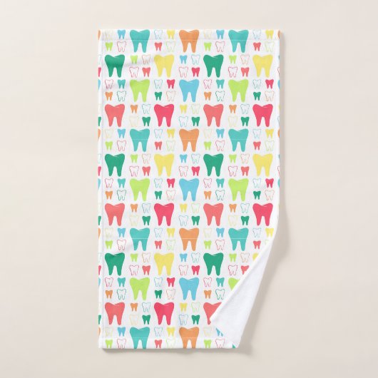 Colorful Teeth Pattern Bad Handdoek (Handdoek)