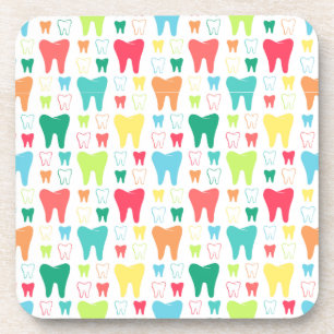 Colorful Teeth Pattern Bier Onderzetter