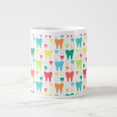 Colorful Teeth Pattern Extra Grote Beker (Voorkant)