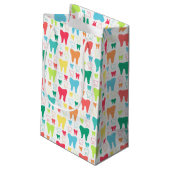 Colorful Teeth Pattern Klein Cadeauzakje (Achterkant Gekanteld)
