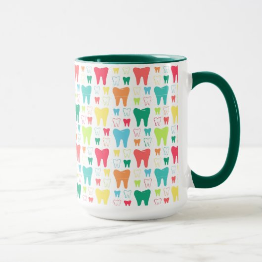 Colorful Teeth Pattern Mok (Rechts)