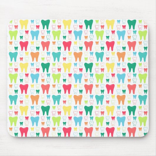 Colorful Teeth Pattern Muismat (Voorkant)