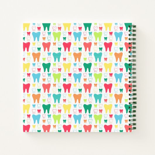 Colorful Teeth Pattern Notitieboek (Achterkant)