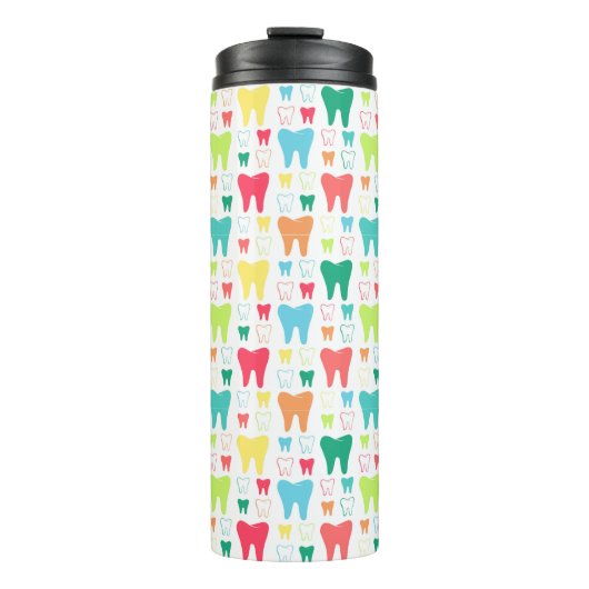 Colorful Teeth Pattern Thermosbeker (Voorkant)