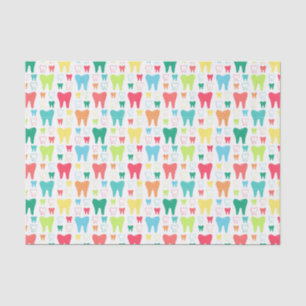 Colorful Teeth Pattern Tissuepapier