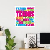 Colorful Tennis Poster (Thuiskantoor)