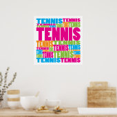 Colorful Tennis Poster (Keuken)