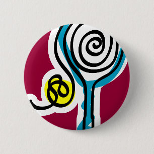Colorful Tennis Spiral Rope Ronde Button 5,7 Cm