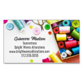 Colorful Thread Seamstress Sewing Company Magnetisch Visitekaartje (Voorkant)