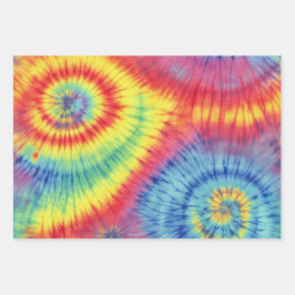 Colorful Tie Dye Inpakpapier Vel