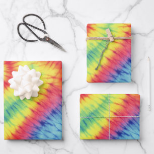 Colorful Tie Dye Inpakpapier Vel