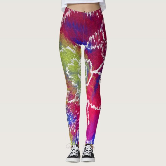 Colorful Tie Dye Leggings (Devant)