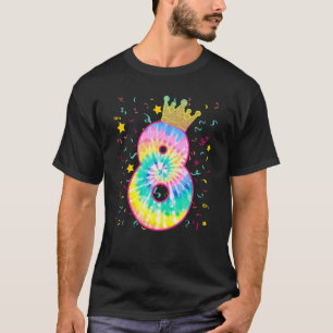Colorful Tie Dye Nummer 8-jarige meisjes 8e geboor T-shirt