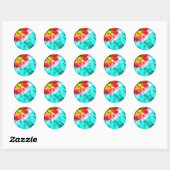 Colorful Tie Dye Ronde Sticker (Vel)