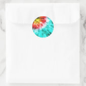 Colorful Tie Dye Ronde Sticker (Tas)