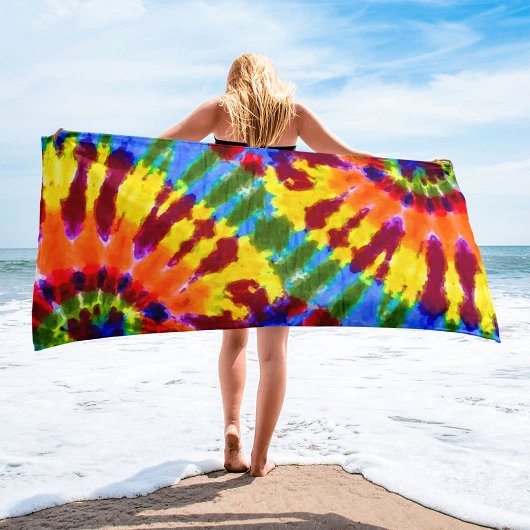 Colorful Tie Dye Strandlaken