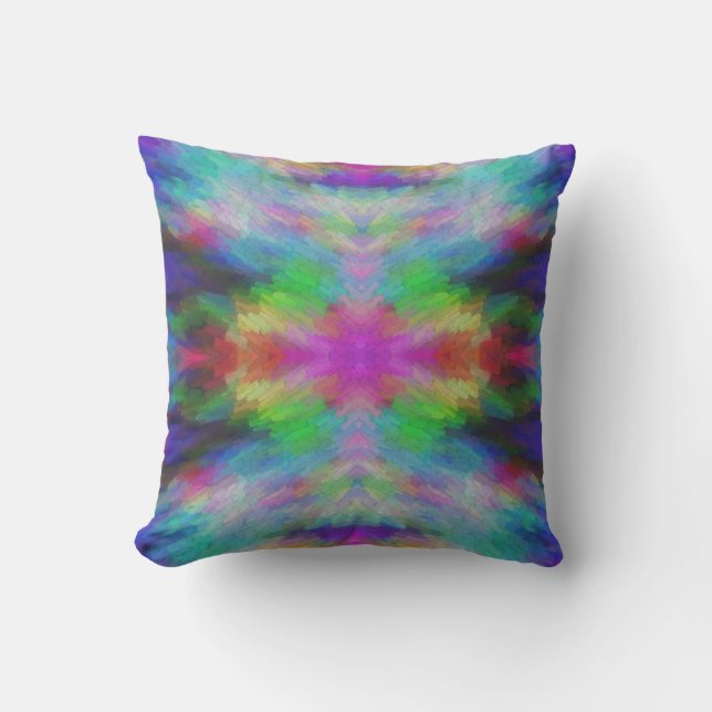 Colorful Tie Dye Style Art Kussen (Voorkant)