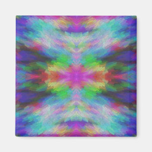 Colorful Tie Dye Style Art Magneet