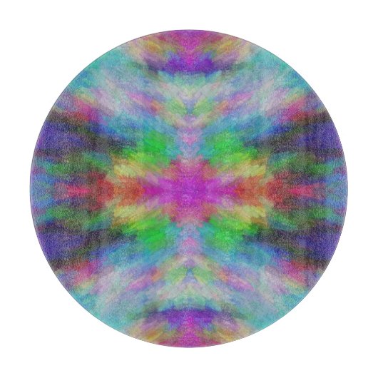 Colorful Tie Dye Style Art Snijplank (Voorkant)