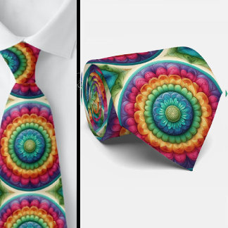 Colorful Tie | Rainbow Wheel Neck Tie Stropdas