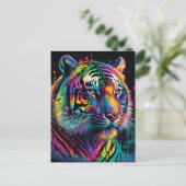 Colorful Tiger Briefkaart (Staand voorkant)