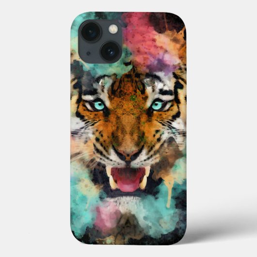 Colorful Tiger Head Case-Mate iPhone Case (Achterkant)