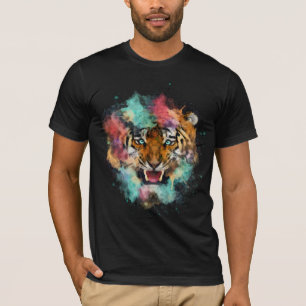 Colorful Tiger Head T-shirt