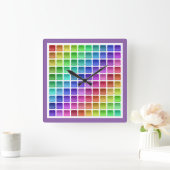 COLORFUL TILE SQUARES VIERKANTE KLOK (Huis)