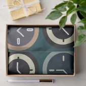 Colorful Time Clock Pattern Watchmaker Birthday Tissuepapier (Geschenk)
