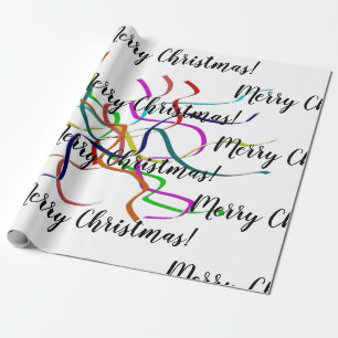 Colorful Tinsel Kerstmis Cadeaupapier