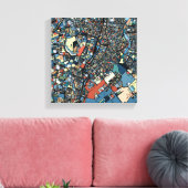 Colorful Tokyo Map Canvas Afdruk (Insitu (Woonkamer))